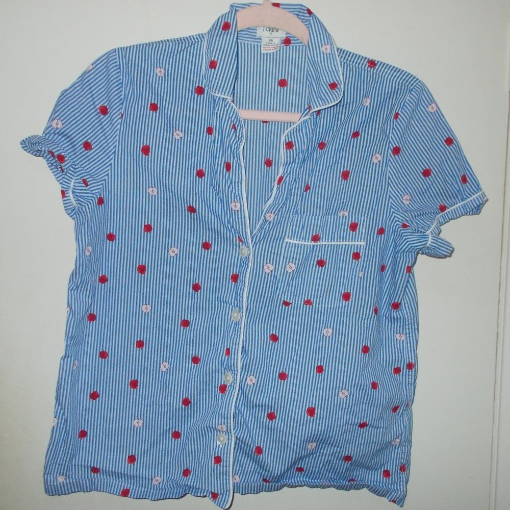 J. Crew Factory Pajama Top Multi Color Size Extra… - image 1